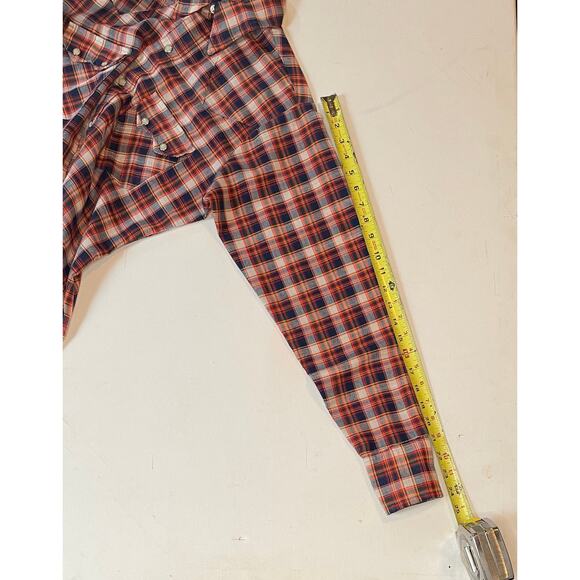 Vintage Dee Cee Pearl Snap Shirt Made in USA Plaid Western Sz 15-34 Unisex Fit - Picture 6 of 9